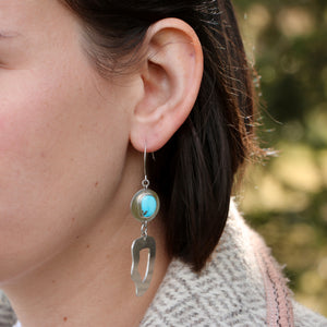 Asymmetrical Turquoise Earrings